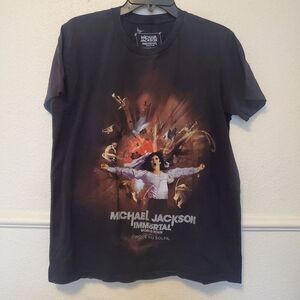 Michael Jackson Immortal World Tour Cirque de Soleil Shirt Mens Large Black
